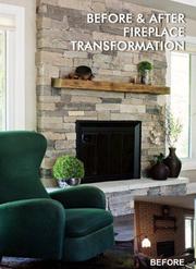 Transform your fireplace with stone refacing and reclaimed wood mantel